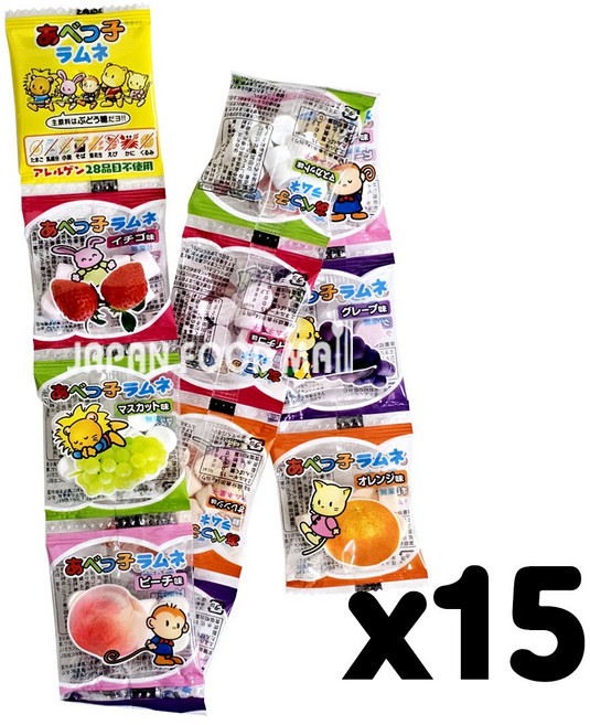 아베코 라무네 캔디, 40g, 15개