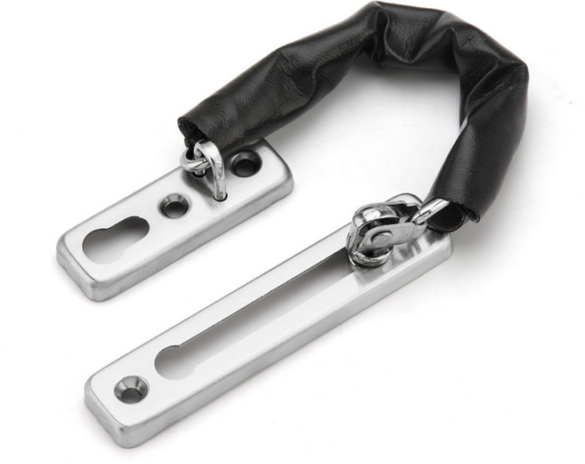 체인 잠금장치 현관문 안전고리 현관 쇠사슬 문고리 걸쇠 체인형 도어 자물쇠, 사각-실버, 1개