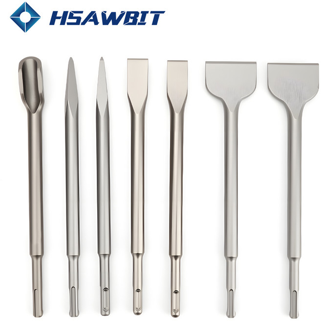 SDS Plus 노미 7점식 타일 끌 공구 (평끌 광끌 뾰족끌 U자형 끌 ) 절단 껍질 벗기기 가시 제거 드릴 해머 세트 콘크리트 벽돌 타일 타일, 1개