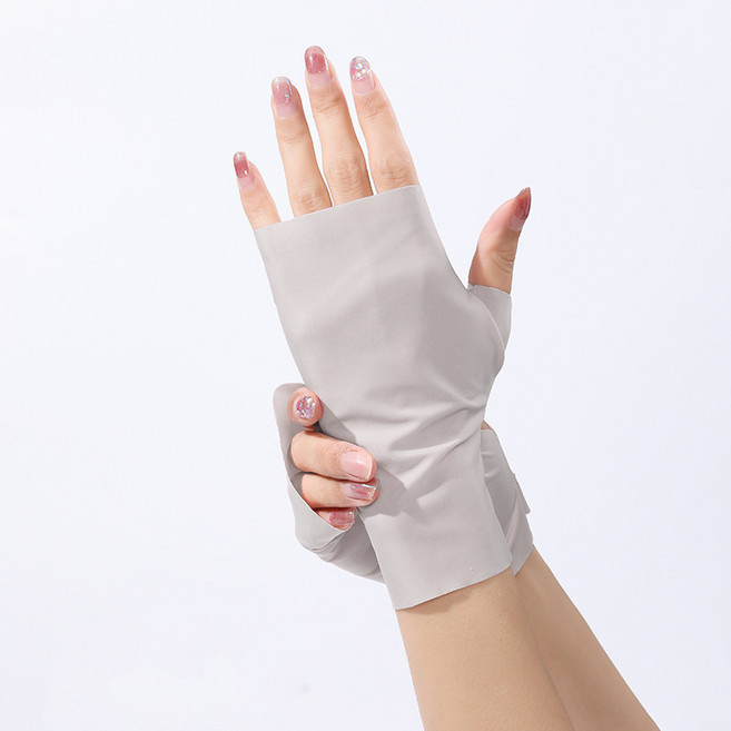 릴리온 자외선 차단 손등 장갑, 그레이, 1개