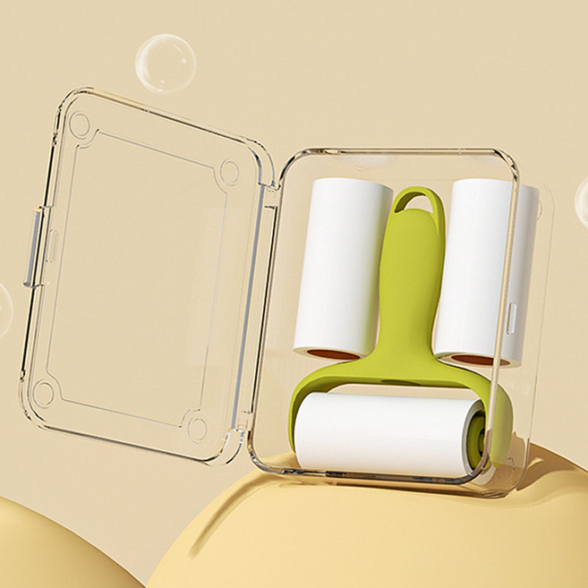 아킴 휴대용 핸디형 초초강력 먼지제거 털제거 사선커팅 미니찍찍이 돌돌이 테이프, 1개