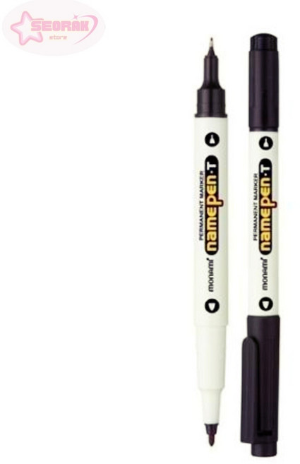 서락 [모나미] 네임펜T 양면 흑색 0.4 1mm 방수펜, 본상품선택