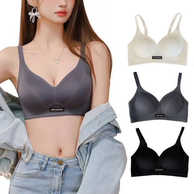 여성용 심리스 브라 노와이어 브라 3종세트 BY-A-04
