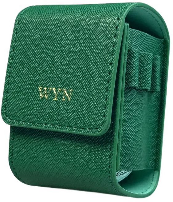 윈스튜디오 골프공 주머니 골프볼 파우치 케이스 가방 2구, 그린(골드), 1개