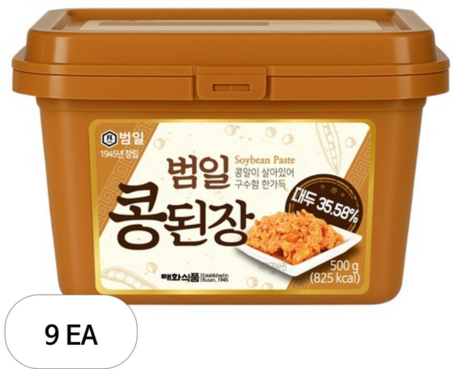 범일 콩된장, 500g, 9개