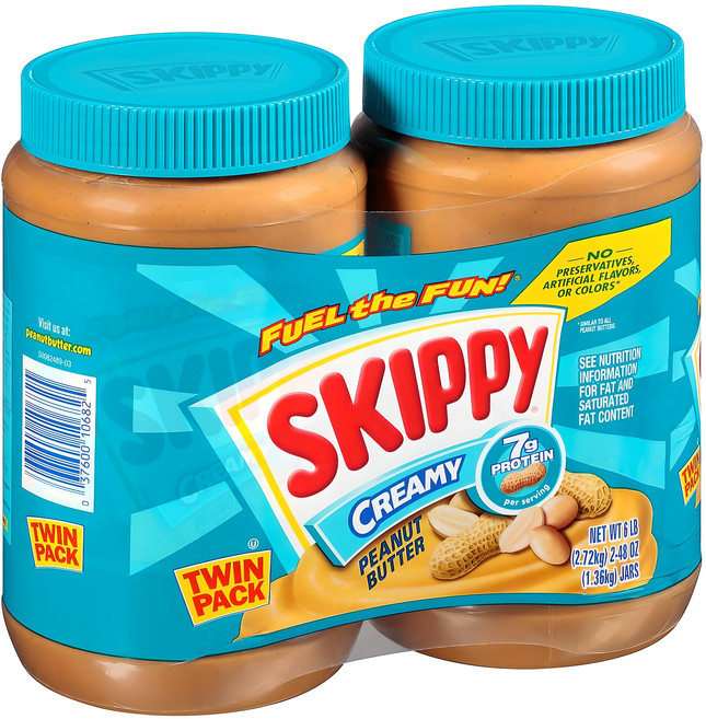 스키피 크리미 피넛 버터, 1.36kg, 2개