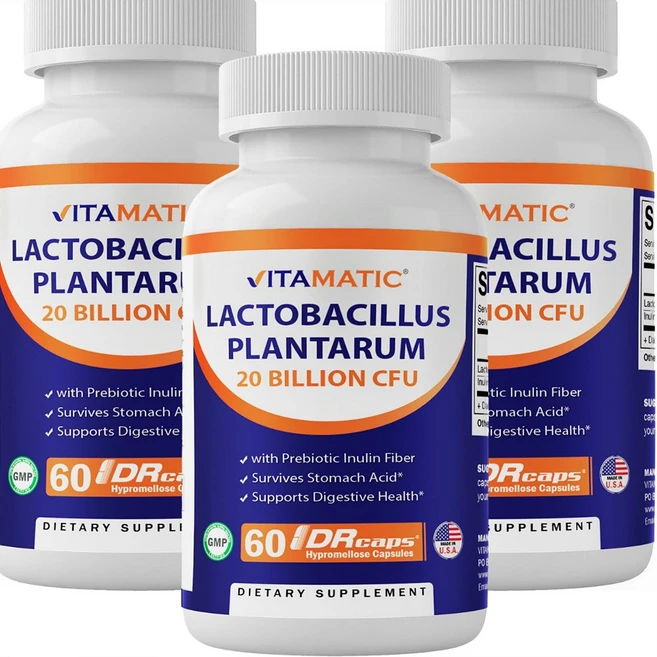 락토바실러스 플란타룸 혈당유산균 프리바이오틱 이눌린 함유 미국내수용, 60정, 3개 - 쿠팡