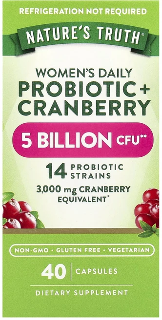 몸관리하세요 겨울입니다 Nature's Truth 여성용 프로바이오틱 + 크랜베리 베지 캡슐 40정 특별관리진행, NaturesTruth여성용프로바이오틱크랜베리베지캡슐4, 1개 - 쿠팡