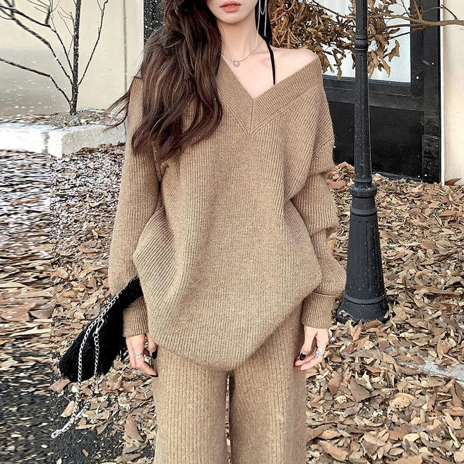 대박난박양 니트 팬츠 세트