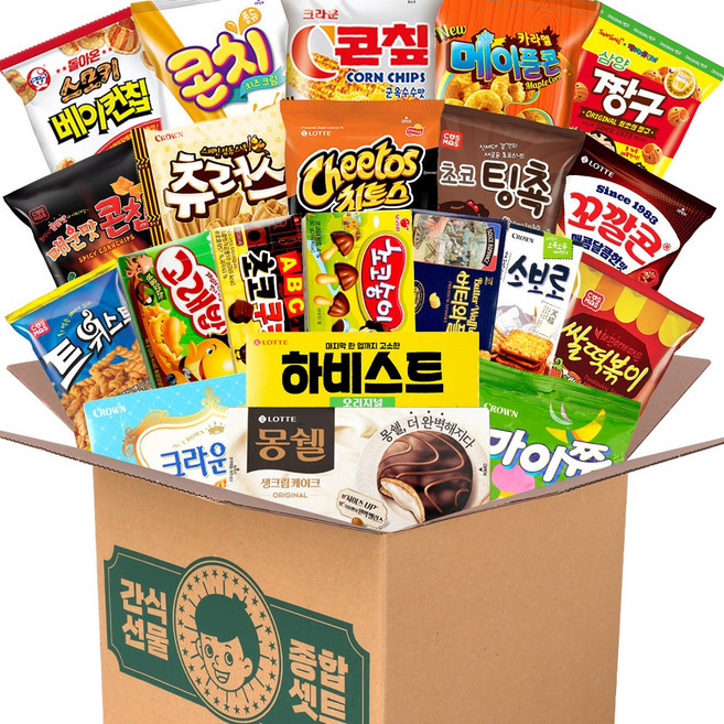 유치원 어린이집 학교 과자 간식 선물 종합 세트 (프리미엄B), 1박스, 스낵