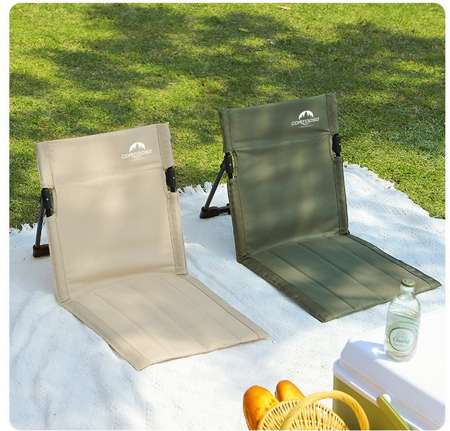 코지톡 그라운드체어 페스티벌의자 캠핑좌식의자 1+1, 카키, 2개