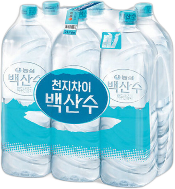 백산수 무라벨 농심 생수 물 화산암반수 워터 가정용 라벨없는생수 먹는 샘물, 1개, 2L