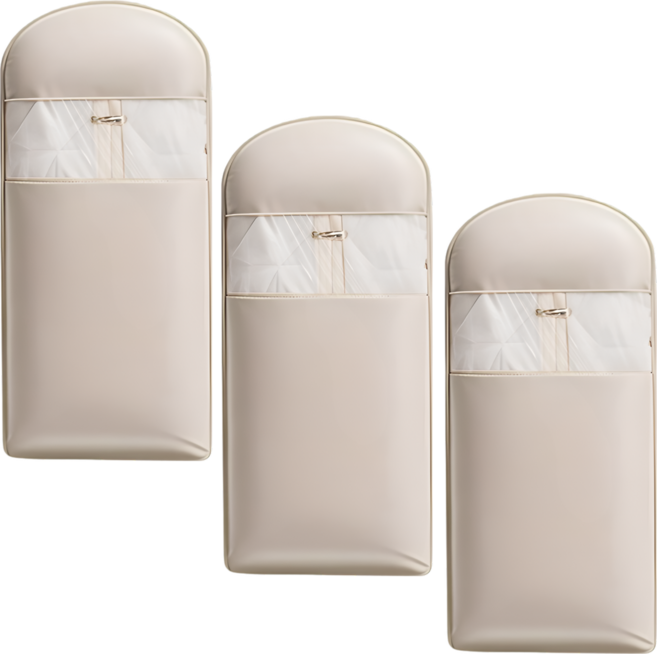 리앤솜 스페이스다운 옷걸이형 압축팩 파우치 압축커버, 1세트, 3개입