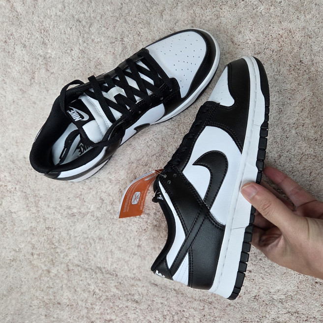 나이키 덩크 로우 범고래 레트로 검흰 블랙 남성 (하파타 신발끈 포함)