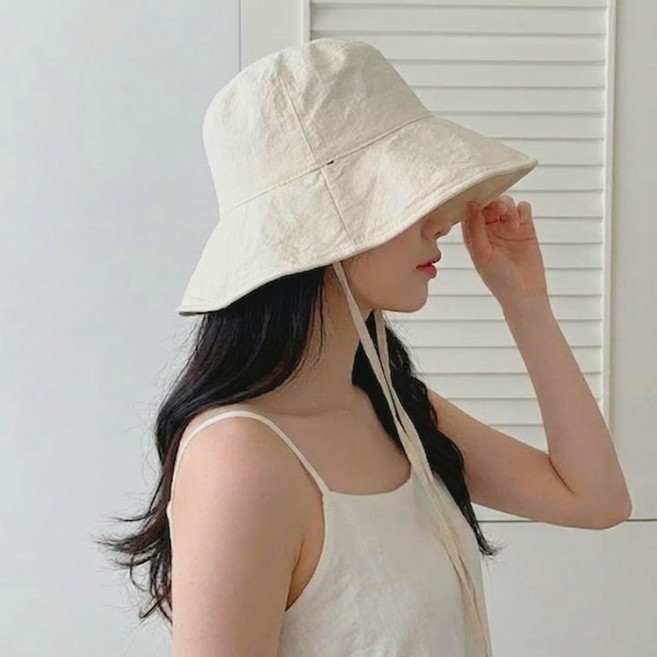 다옴브 챙넓은 버킷햇 자외선차단 턱끈조절 모자