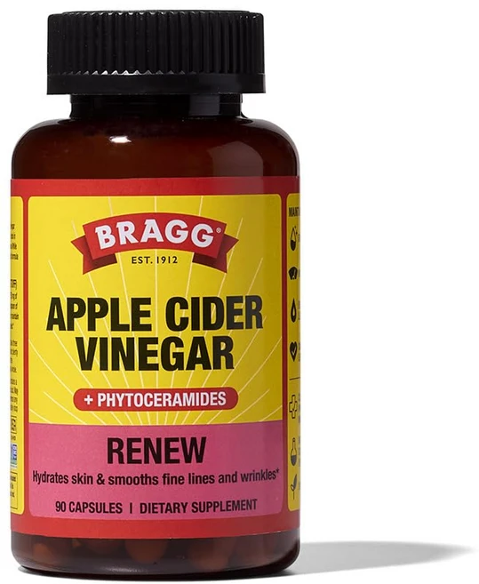 브래그 리뉴 애사비 애플사이다비니거+피토세라마이드 피부 수분, 3개, 90정 - 쿠팡