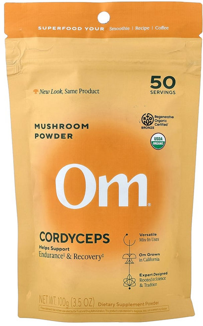 옴머쉬룸 인증 버섯 분말 동충하초 100g(3.5oz), 1개, 100g