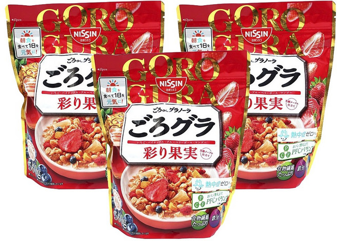 닛신 고로구라 컬러 과일, 3개, 360g