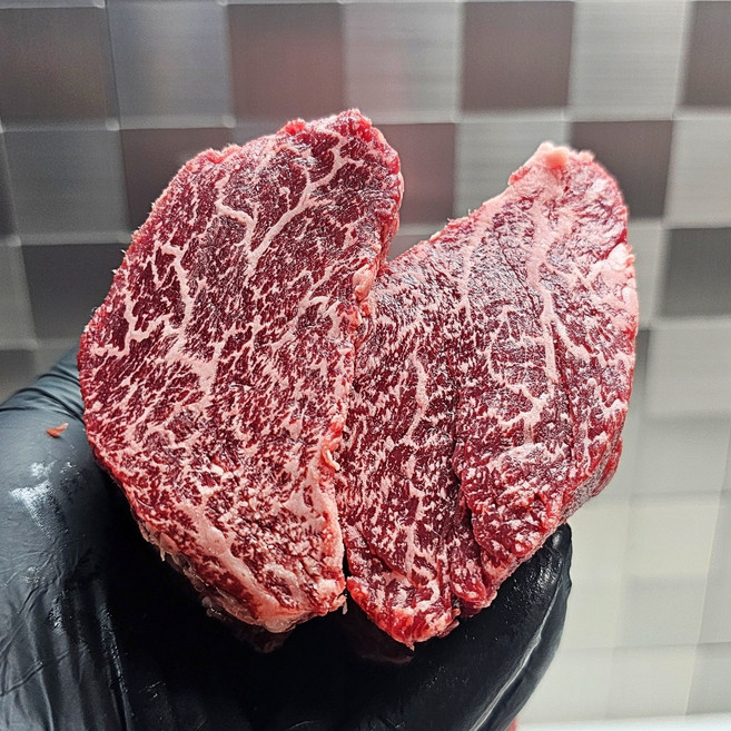[눈꽃한우]한우 안심 샤토브리앙 스테이크, 1등급 한우 안심 1CM 600g, 600g, 1개