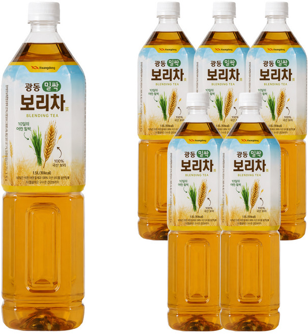 광동 밀싹보리차 1.5L, 6개