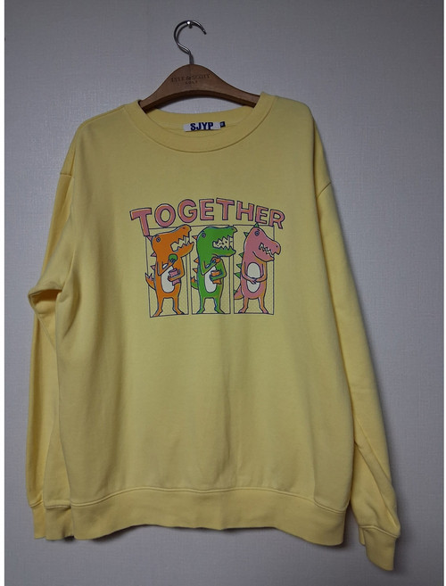 SJYP 여성 오버핏 프린트 맨투맨 티셔츠/44-66/민구제