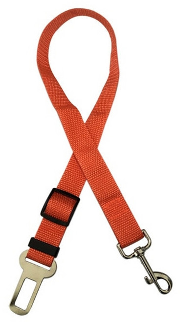 강아지 자동차 안전 벨트 스트랩 조절 가능한 애완 동물 고양이 개 좌석 벨트 애완 동물 좌석 차량 개 하네스 리드 클립 안전 레버 견인 개 목걸이 개 accessoires, 1개, 주황색