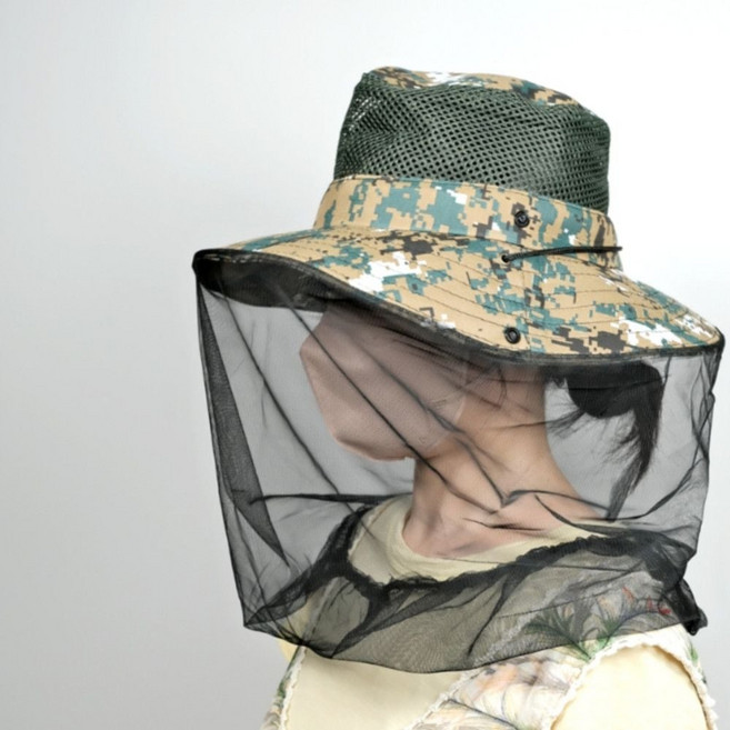 색랜덤 1개 밀리터리 정글 모자망 날파리 방지 모자 gns+7393nR