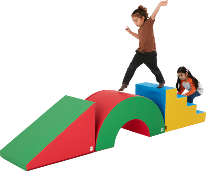 아이소파 챔피온 반달 걷기 세트 CHS-04 유아 실내 놀이터 정글짐 미끄럼 체육 매트