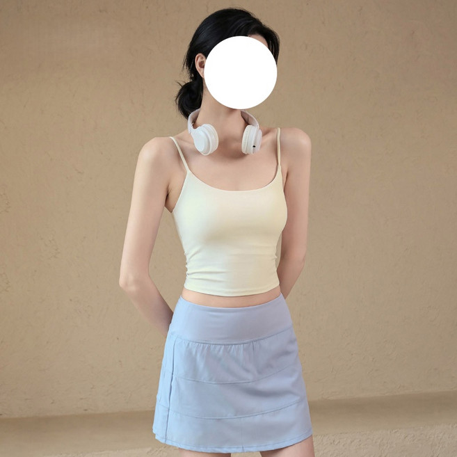 쌍천 요가복 끈 나시 바지 겉옷 패드 피트니스 세트 Z25120704