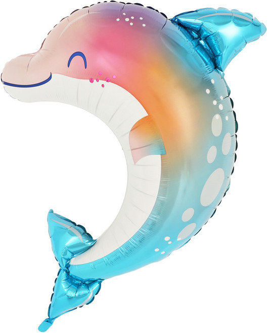 라지쉐잎 바다풍선 여름 물고기 동물 파티용품, 1팩, 아나그램 돌핀