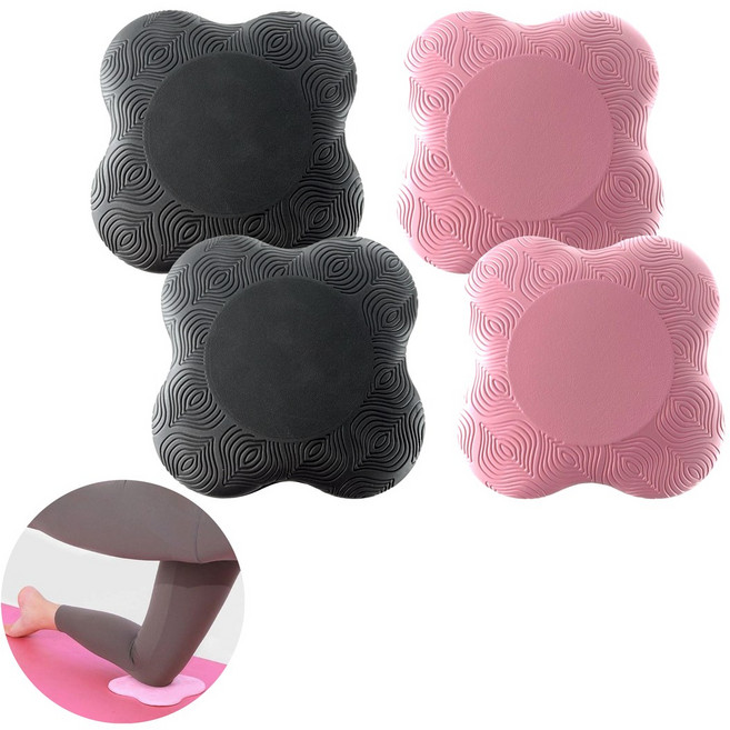 도나토르 팔꿈치 무릎 미니 요가매트, 2개, 블랙