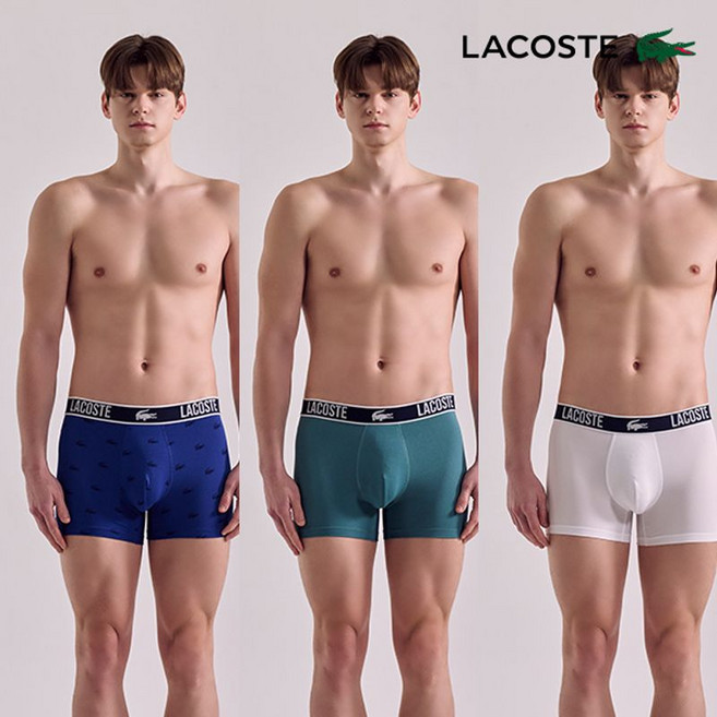 라코스테 마이크로 파이버터치 남성 드로즈 B팩 3종