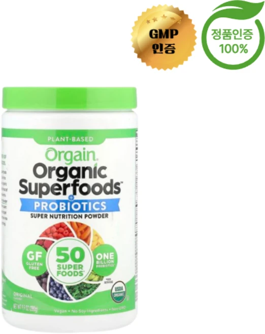 Orgain 프로바이오틱 유기농 슈퍼푸드 280g, 1개 - 쿠팡
