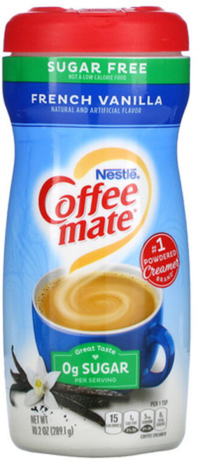 네슬레 커피메이트 파우더 커피 크리머 슈가 프리 무설탕 프렌치 바닐라 289g, 1개입, 1개