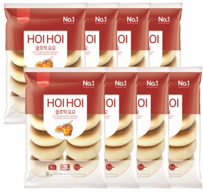 삼립 꿀호떡요요 8개입 8봉, 192g, 8개
