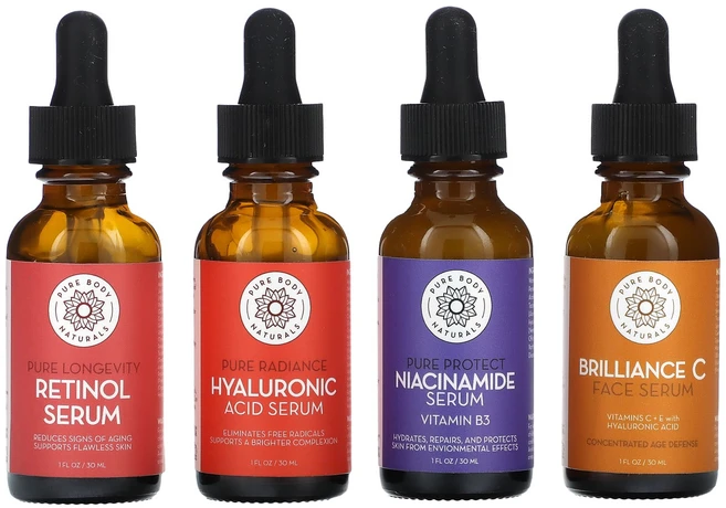 절실히 몸관리가필요한시기 Pure Body Naturals 페이셜 세럼 세트 4종 세트 각 30ml(1fl oz) 프리미엄할인상품입니다, PureBodyNaturals페이셜세럼세트4종세트각30 - 쿠팡