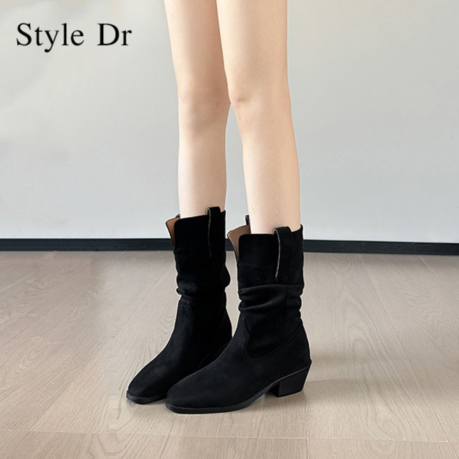 style dr 발편한 여성용 장화 앵클부츠 펌프스 키높 5cm