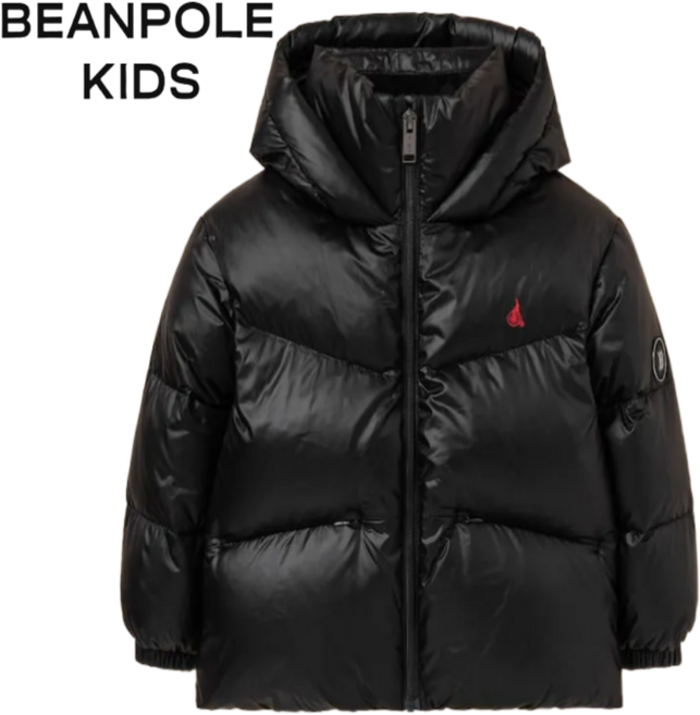 [매장발송]빈폴 키즈 베이직 덕다운 푸퍼 숏패딩 블랙 가볍고 따뜻한 자켓