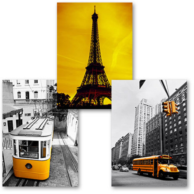 [아트톡]S5 옐로우씨티2 -인테리어 폼보드3종 3Size