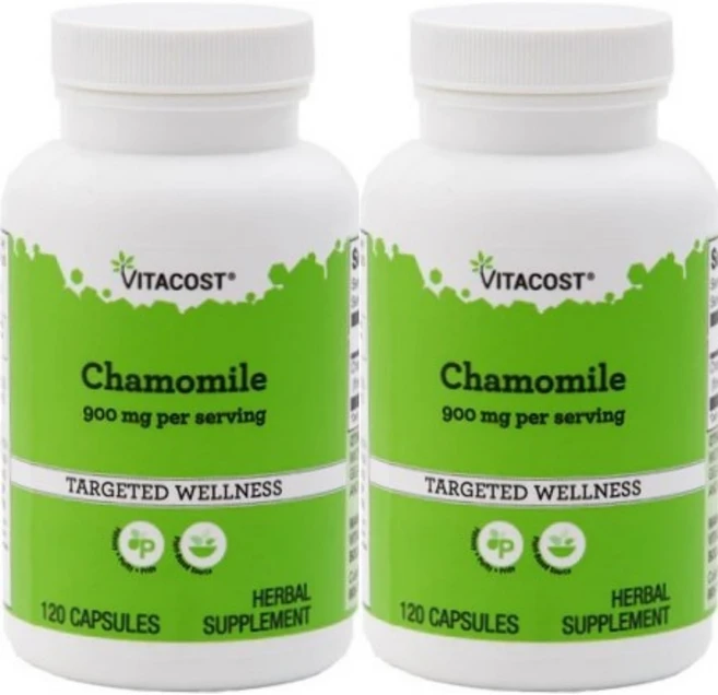 비타코스트 카모마일 900mg 캡슐 Vitacost Chamomile, 2개, 120정 - 쿠팡