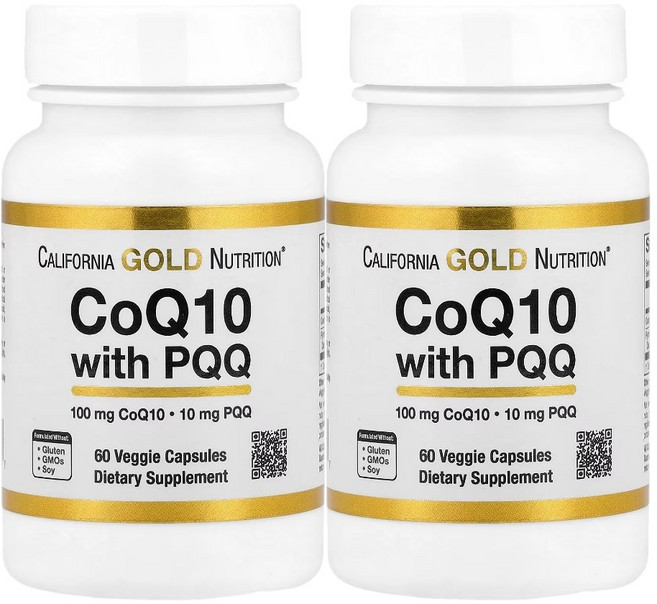 LAN 레이크 에비뉴 뉴트리션 퀴논 PQQ 함유 코큐텐 CoQ10 100mg 60캡슐 코엔자임 q10, 2개, 60정