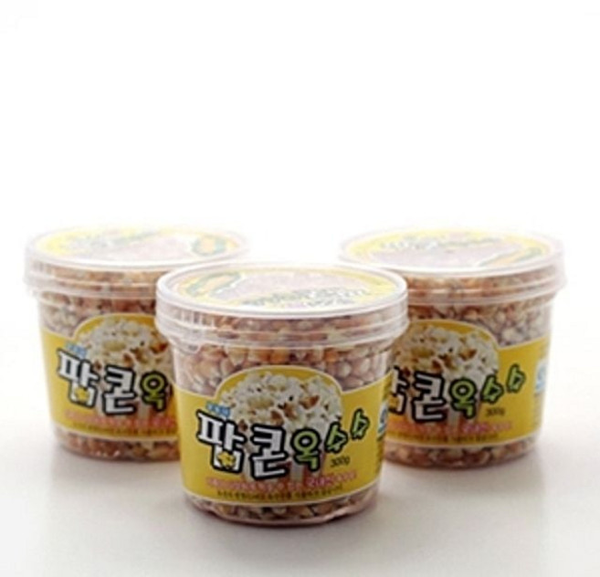 무농약 팝콘옥수수 300g x 3 팝콘 옥수수 강냉이 뻥튀기 과자, 3개