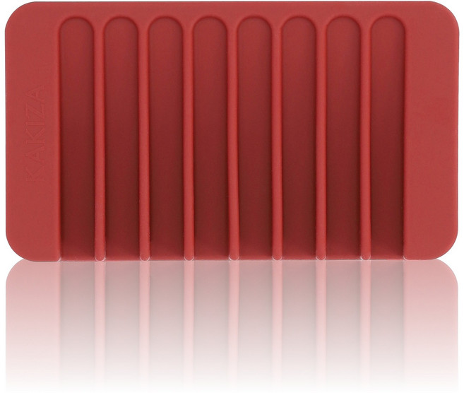 카키자 논슬립 실리콘 물빠짐 비누받침 국내제작 푸드등급 실리콘 비누거치대, 크랜베리, 1개