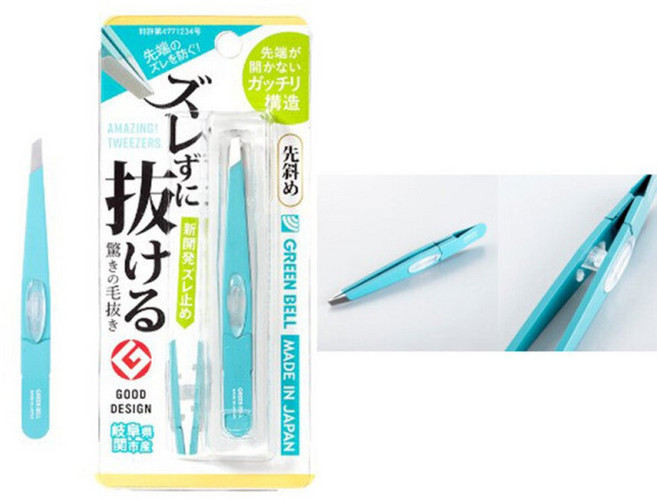 일본 그린벨 GT-236 족집게 집게 핀셋 어긋나지 않고 빠지는 놀라운족집게 사선형(터키석) 당일4시발송마감, 1개, 터키석