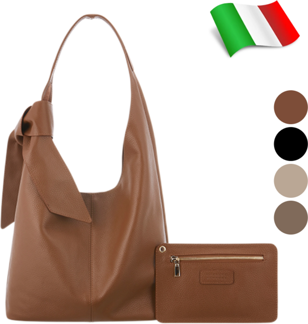 [업그레이드겉감] 유럽 직수입 스카프백 가죽 손가방 버킷백 이태리 양가죽 데일리 숄더백 오죽 포인트