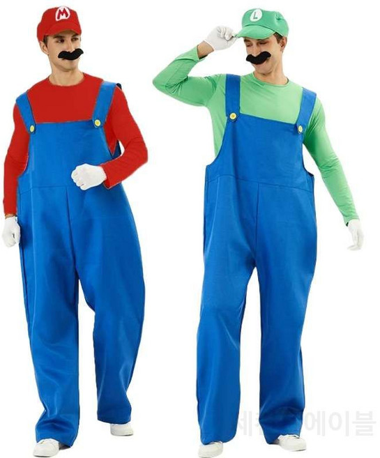 코스프레 마리오 루이지 의상 할로윈 행사 코스튬 H28