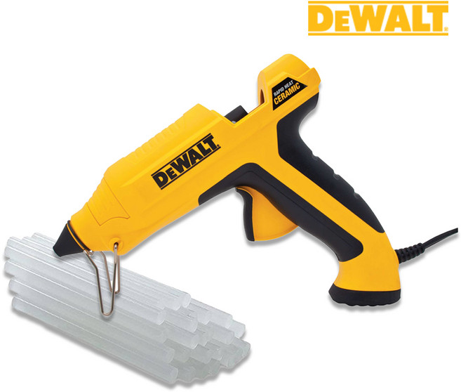 DEWALT 디월트 140W 급속 히팅 글루건 + 국산 핫멜트 11mm 600g 글루스틱 세트, 글루건 + 글루스틱 600g 백색, 1개