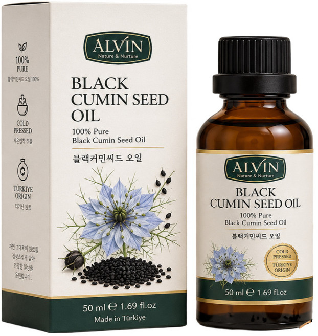 블랙 커민 씨드 오일 100% 블랙 커먼 시드 고함량 티모퀴논 [온담루트], 3개, 50ml