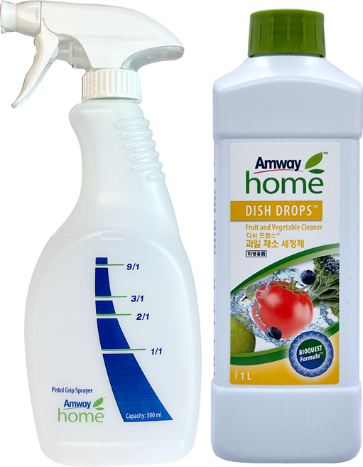 암웨이 과일세정제 야채세정제 1L+전용용기(1종 잔류농약 광택제 제거), 1개, 1L