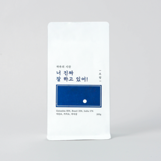 하루의시간 보람 블랜드 원두커피, 1kg, 4개, 홀빈(분쇄안함)